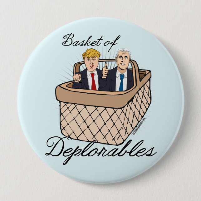 Basket of Deplorables - Trump Pence 10 Cm Round Badge (Front)