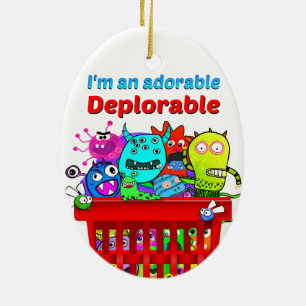 Basket of Deplorables Trump's Adorable Deplorables Ceramic Tree Decoration