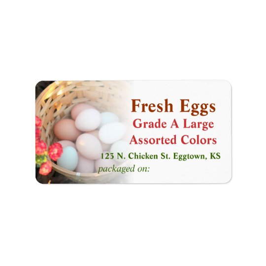 Basket of Eggs Label Address Label