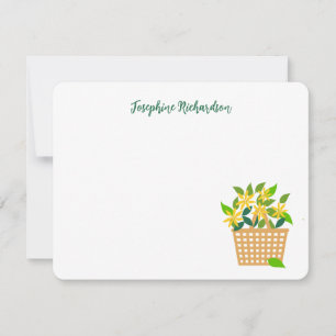 Basket of Flowers Boho Floral Unique All-Occasion Card