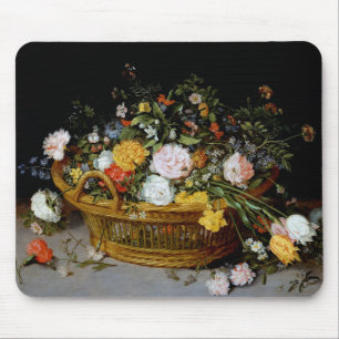 Basket of Flowers, Jan Brueghel the Younger Mouse Mat
