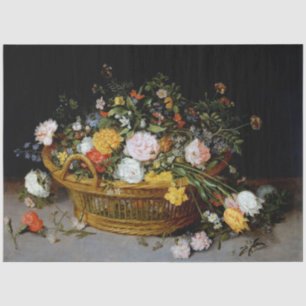 Basket of Flowers, Jan Brueghel the Younger Tissue Paper