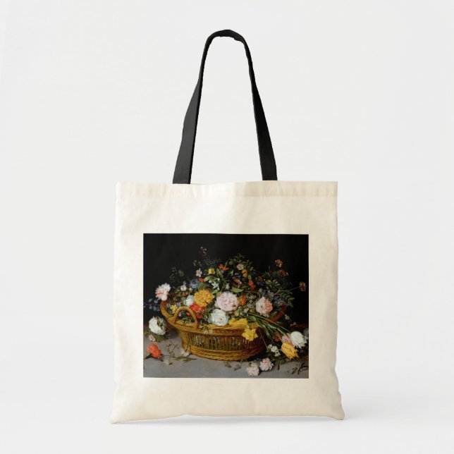 Basket of Flowers, Jan Brueghel the Younger Tote Bag (Front)