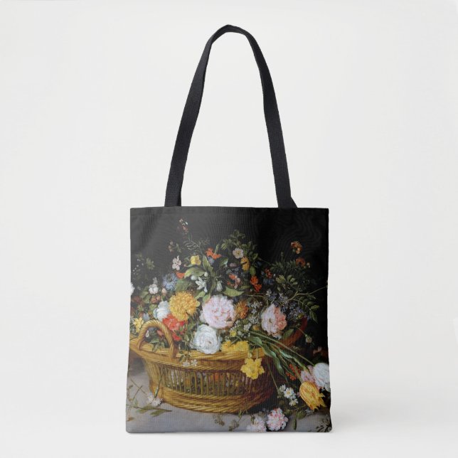 Basket of Flowers, Jan Brueghel the Younger Tote Bag (Front)