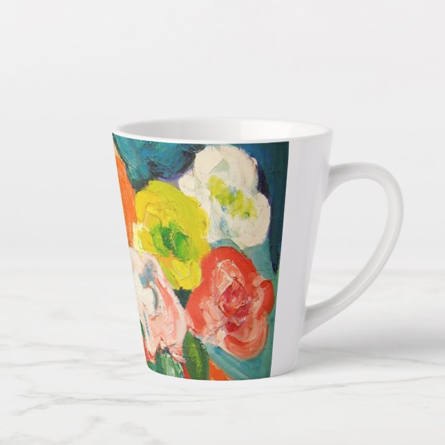 Basket of Flowers Latte Mug (Right)