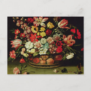 Basket of Flowers Postcard
