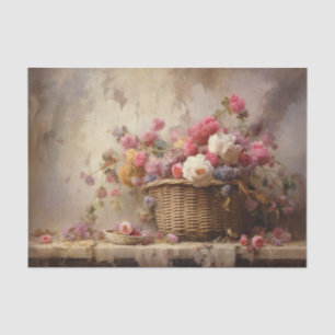 Basket of Flowers  Tissue Paper