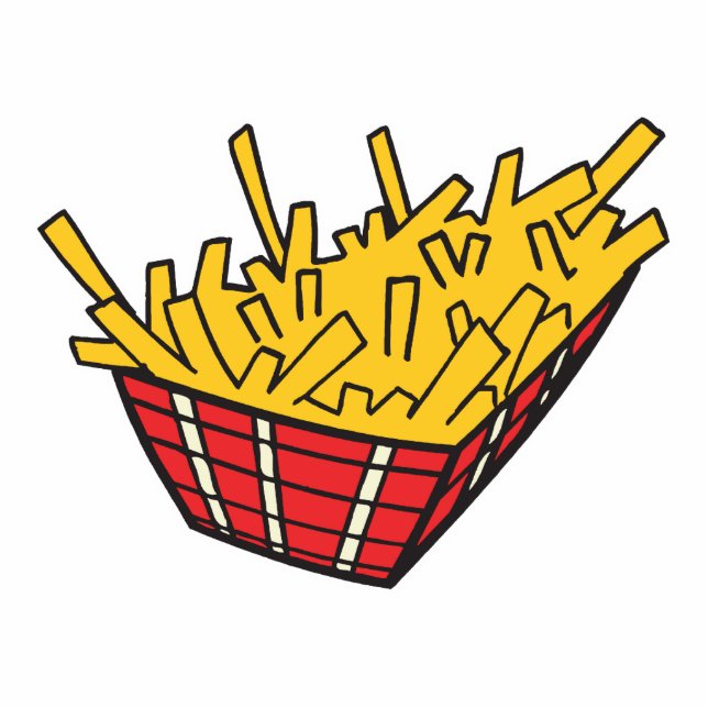 basket of french fries standing photo sculpture (Front)