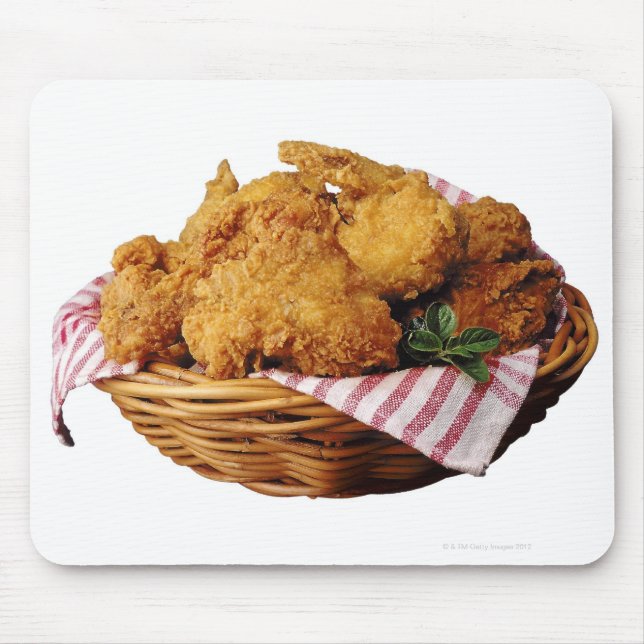 Basket of fried chicken mouse mat (Front)