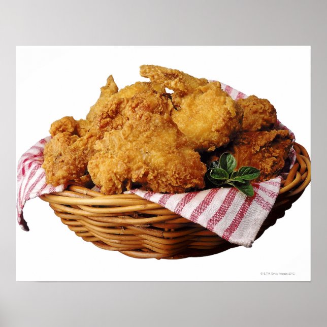 Basket of fried chicken poster (Front)