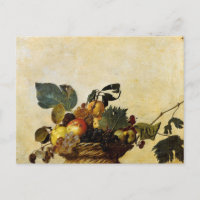 Basket of Fruit by Caravaggio Postcard