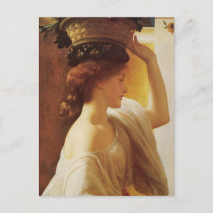 Basket of Fruit girl Postcard