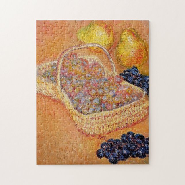 Basket of Grapes Quinces & Pears Monet Fine Art Jigsaw Puzzle (Vertical)
