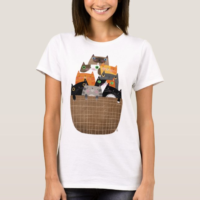 Basket of Kittens T-Shirt (Front)