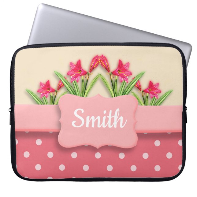 Basket of Lilies Custom Laptop Sleeve (Front)