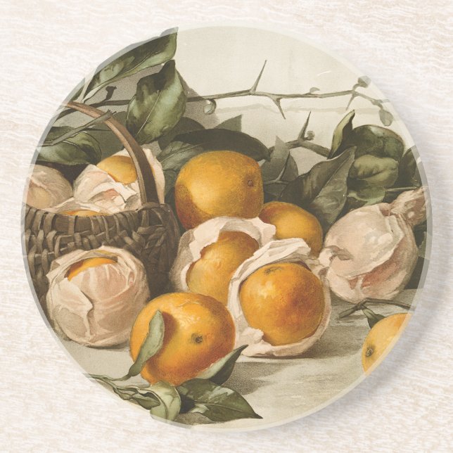 Basket of Oranges Coaster (Front)