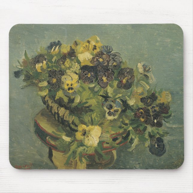 Basket of pansies mouse mat (Front)