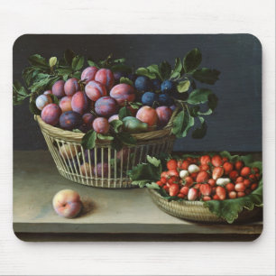 Basket of Plums and Basket of Strawberries, 1632 Mouse Mat