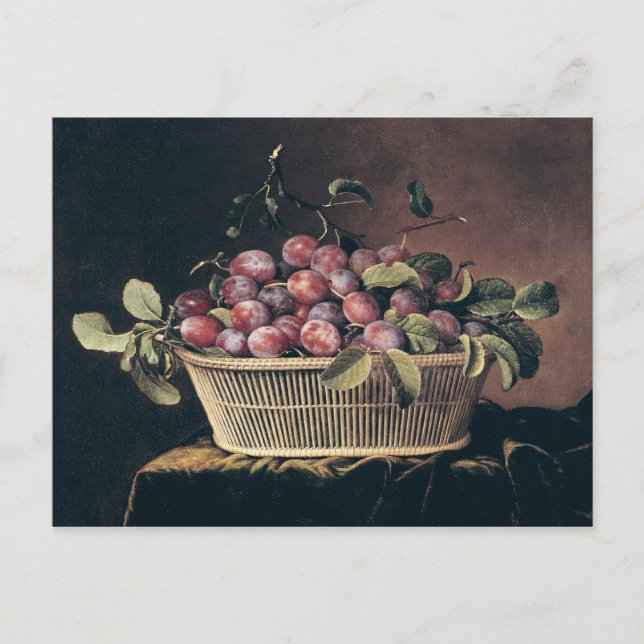 Basket of Plums Postcard (Front)