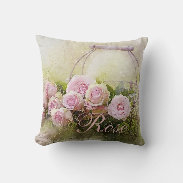 Basket of Roses Cushion (Front)