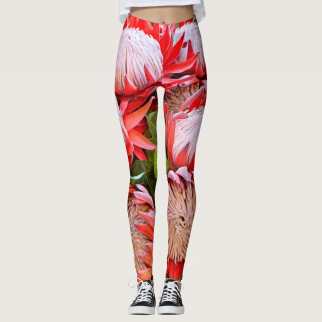 Basket of South African proteas Leggings (Front)
