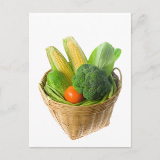 Basket of vegetables postcard