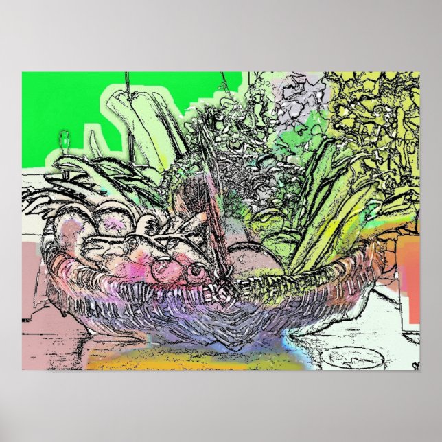 BASKET OF VEGETABLES POSTER (Front)