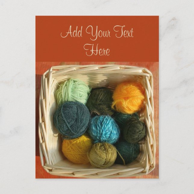 Basket of Yarn Postcard (Front)