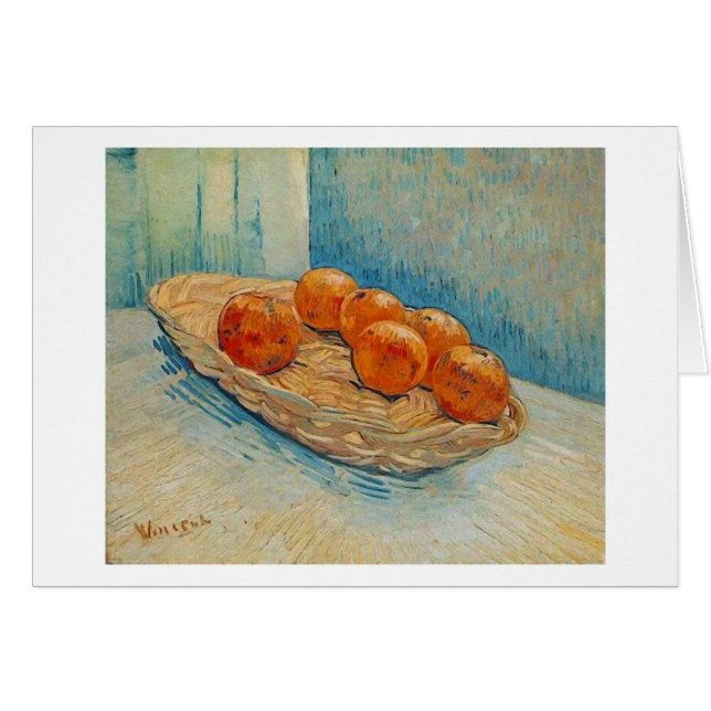Basket, Six Oranges (F395) Van Gogh Fine Art (Front Horizontal)