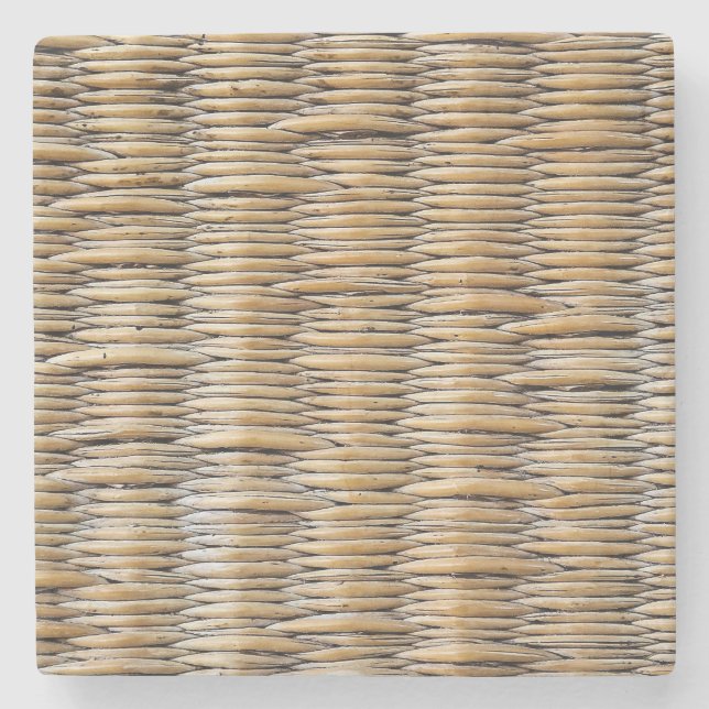 Basket Weave Macro Stone Coaster (Front)