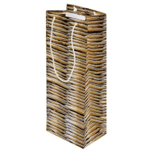 Basket Weave Macro Wine Gift Bag