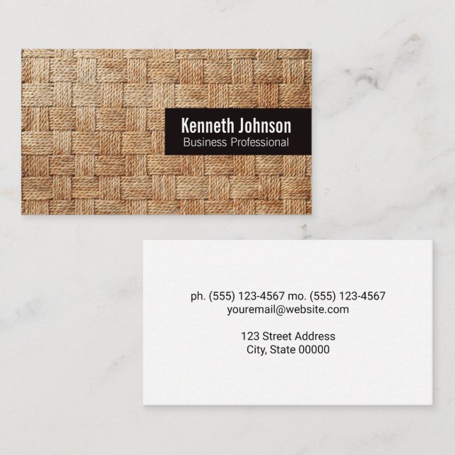 Basket Weave | Rope Business Card (Front/Back)
