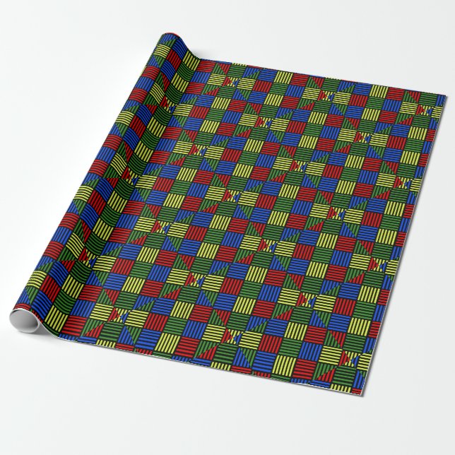 Basket Weave Wrapping Paper (Unrolled)