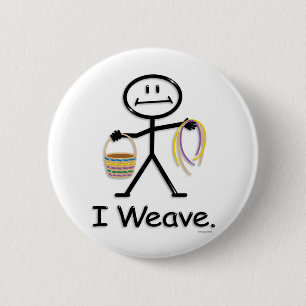 Basket Weaving 6 Cm Round Badge