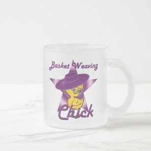 Basket Weaving chick #9 Frosted Glass Coffee Mug