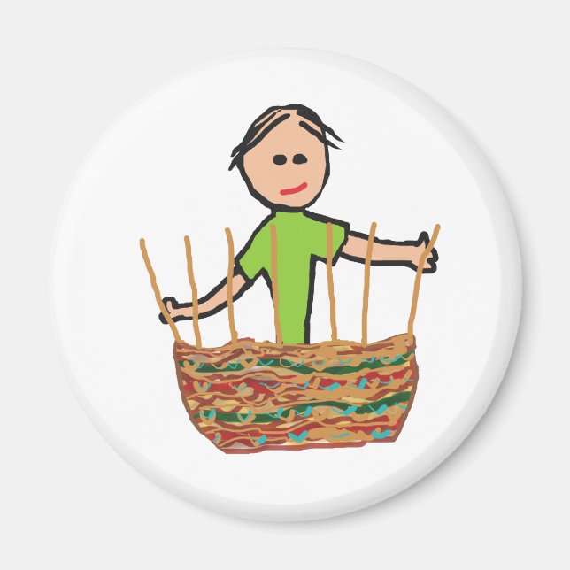Basket Weaving Magnet (Front)