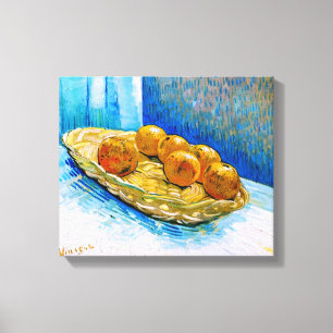 Basket with Six Oranges Van Gogh Fine Art Canvas Print