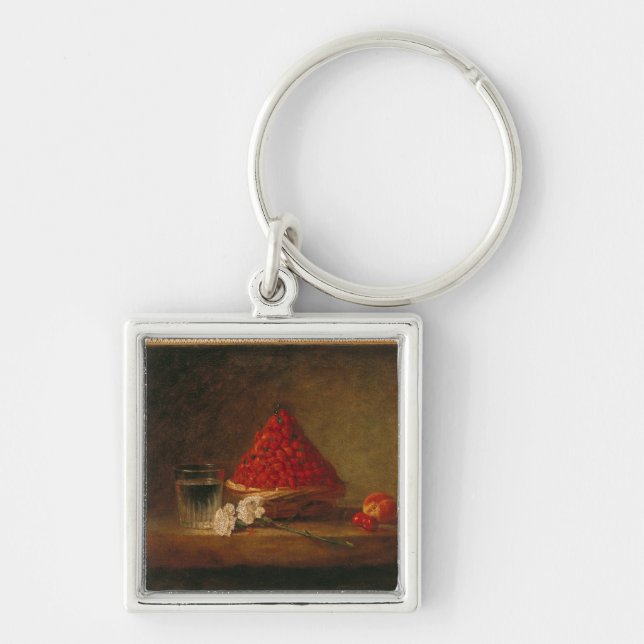 Basket with Wild Strawberries, c.1761 Key Ring (Front)