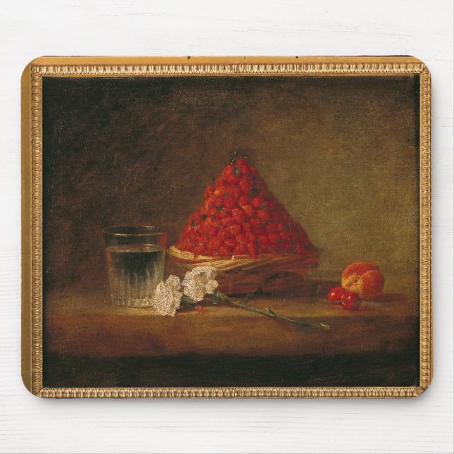 Basket with Wild Strawberries, c.1761 Mouse Mat (Front)