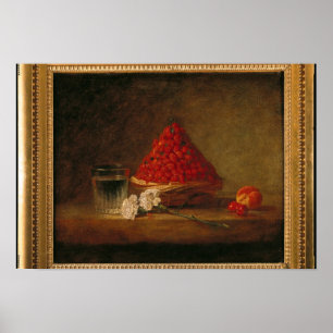 Basket with Wild Strawberries, c.1761 Poster