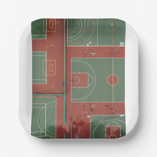 Basketball 110 paper plate (Front)