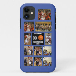 Basketball 11 Photo Collage personalised black iPhone 11 Case