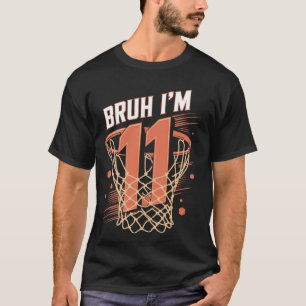 Basketball 11th Birthday Shirt For Boys 11 Year Ol