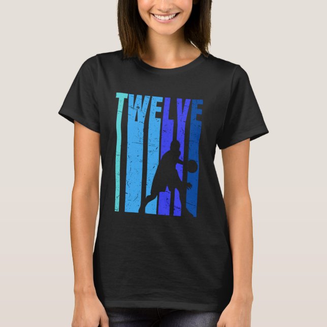 Basketball 12th Birthday Boy 12 Years Old Basketba T-Shirt (Front)