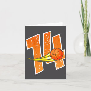 Basketball 14th Birthday Im 14 Childrens Bir Card