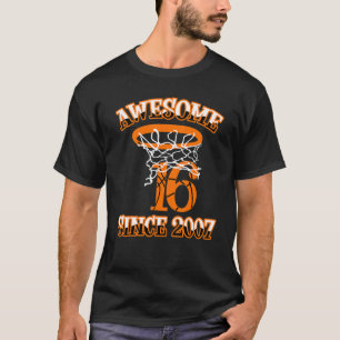Basketball 16th Birthday For Boys Awesome Since 2 T-Shirt