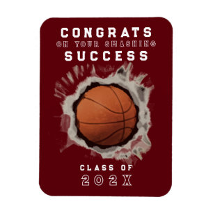 basketball 2021 graduation magnet