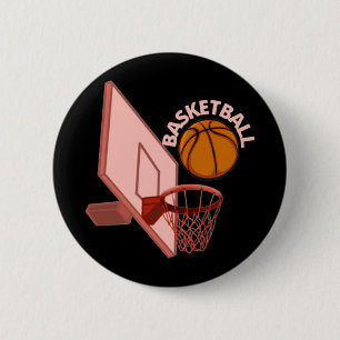 Basketball 2 6 cm round badge