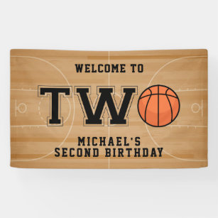 Basketball 2nd Birthday Banner