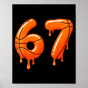 Basketball 67 Meme Funny Cool Slam Dunk For Boys K Poster